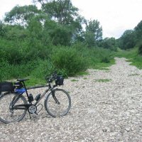 Fiets in de Donauversinkung